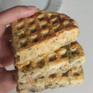 Waffles de Brócoli y Pollo