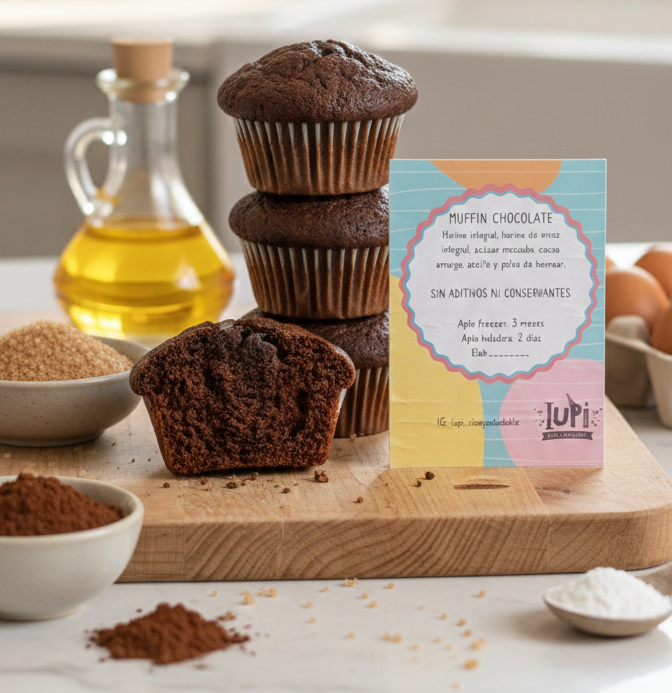 Ingredientes muffins de chocolate